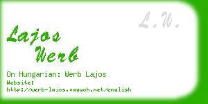 lajos werb business card